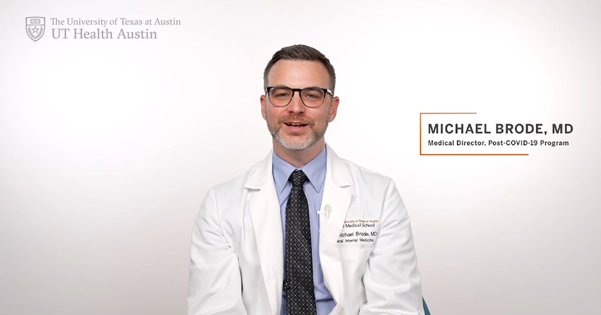 Medical Director of the Post-COVID-19 Progam, Michael Brode, MD, posing in front of a white backdrop.